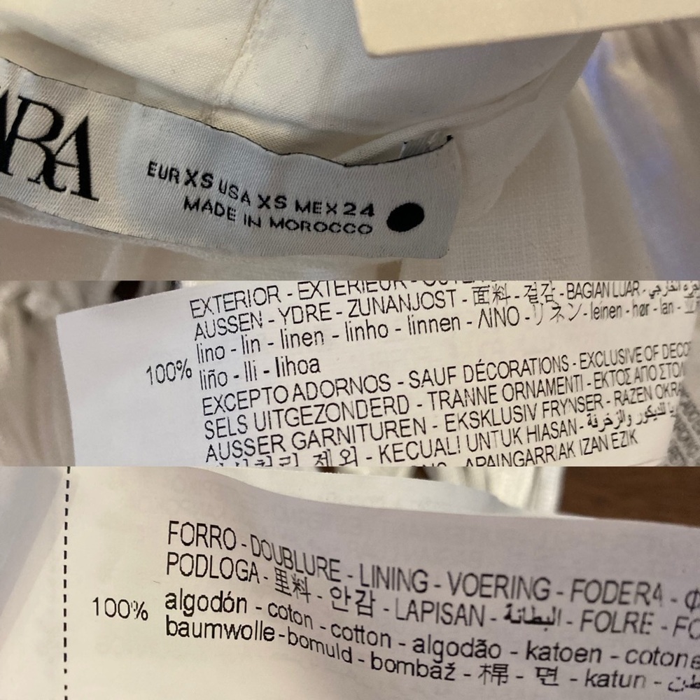 ZARA White Linen Macrame Eonen Backless Halter Top NWT - Picture 16 of 16